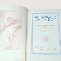 1910 The Biography of a Boy Josephine Daskam Bacon Rose ONeill Hardcover Book