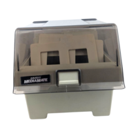 Vintage Amaray MediaMate 5.25 Inch Floppy Disk Storage Box, Smoked Lid, 5 Dividers, Computer Data Organizer, Tech Collector Gift