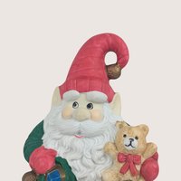 Vintage Ceramic Santa Elf Music Box