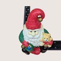 Vintage Ceramic Santa Elf Music Box