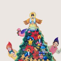 Vintage Musical Wooden Christmas Tree