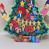 Vintage Musical Wooden Christmas Tree