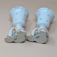 Vintage Ceramic Hands Holding Cup Candle Holder Pair