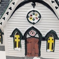 1985 Dept 56 Church of the Open Door Original Snow Village Light Up Building