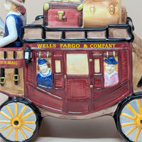 2002 Wells Fargo Stagecoach Ceramic Cookie Jar