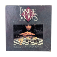 Vintage 1985 Inside Moves Board Game by Parker Brothers, Complete 80s Abstract Strategy Game, Two Player Logic and Tactics Game