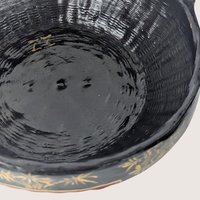 Vintage Chinese Hand Painted Bamboo Wedding Basket