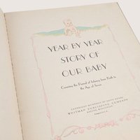 1934 Whitman Publishing Story of Our Baby Year by Year Hardcover Book