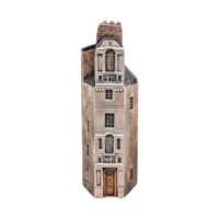 Gault House Miniature, Vintage French Building Facade, Collectible Rue de Paris Sculpture, Made in France Shelf Sitter, Architectural Art