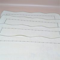 Vintage Bucilla 8 Piece Floral Cross Stitch Table Linen Set