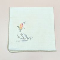 Vintage Bucilla 8 Piece Floral Cross Stitch Table Linen Set