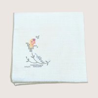 Vintage Bucilla 8 Piece Floral Cross Stitch Table Linen Set