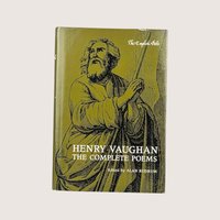 A vintage 1981 hardcover edition of Henry Vaughan The Complete Poems with an olive green illustrated dust jacket.