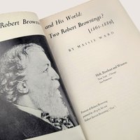 1969 Robert Browning and His World Two Robert Brownings Hardcover Book