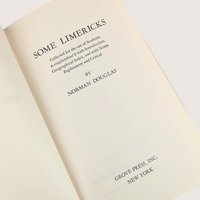 1967 Some Limericks by Norman Douglas Grove Press Hardcover Book