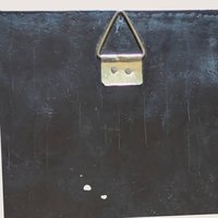 Vintage Asian Lacquer Mother of Pearl Inlay Crane Bird Wall Panel