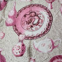 Vintage Asian Pottery Print Silk Scarf