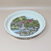 Vintage Johnson Brothers The Friendly Village Ceramic Pie Plate