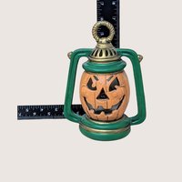 Vintage Ceramic Jack-O-Lantern Pumpkin Lantern Light