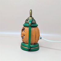 Vintage Ceramic Jack-O-Lantern Pumpkin Lantern Light