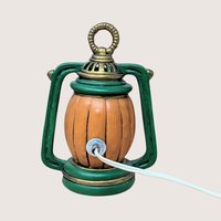 Vintage Ceramic Jack-O-Lantern Pumpkin Lantern Light
