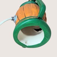 Vintage Ceramic Jack-O-Lantern Pumpkin Lantern Light