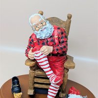 Vintage Dept 56 Santa's Dress Rehearsal Figure Set