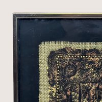 2000 Barbara DeVault Framed Mixed Media Handmade Paper Painting