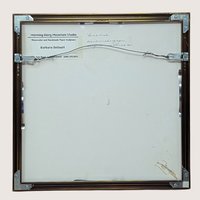 1997 Barbara DeVault Framed Decadisk Mixed Media Handmade Paper Painting
