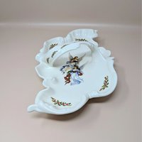 Vintage Handmade Ceramic Christmas Angel Tray