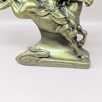 1980s Guan Yu Resin Warrior Statue
