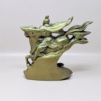 1980s Guan Yu Resin Warrior Statue