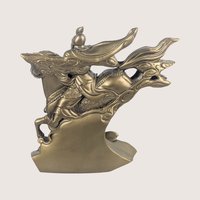 1980s Guan Yu Resin Warrior Statue