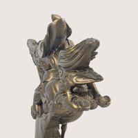 1980s Guan Yu Resin Warrior Statue