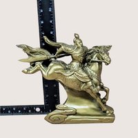 1980s Guan Yu Resin Warrior Statue
