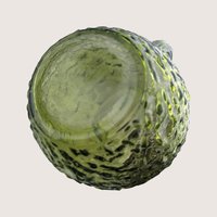 1970s Anchor Hocking Lido Milano Green Glass Ball Pitcher