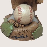 1980s Tom Clark Ump Signed Gnome Baseball Figurine