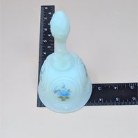 Vintage Fenton Hand Painted Blue Glass Bell