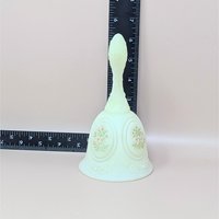 Vintage Fenton Custard Satin Hand Painted Bell