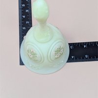 Vintage Fenton Custard Satin Hand Painted Bell