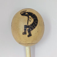 Vintage Trio of Hand Etched Maracas