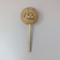 Vintage Trio of Hand Etched Maracas