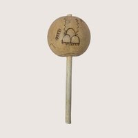 Vintage Trio of Hand Etched Maracas