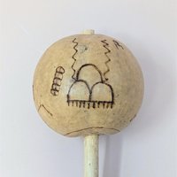 Vintage Trio of Hand Etched Maracas