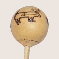 Vintage Trio of Hand Etched Maracas