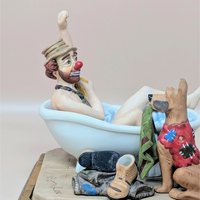 1980s Ron Lee A Hard Day's Bath Sample Figurine