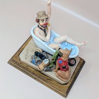 1980s Ron Lee A Hard Day's Bath Sample Figurine