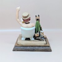 1980s Ron Lee A Hard Day's Bath Sample Figurine