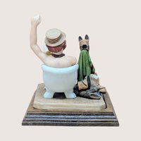 1980s Ron Lee A Hard Day's Bath Sample Figurine