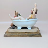 1980s Ron Lee A Hard Day's Bath Sample Figurine
